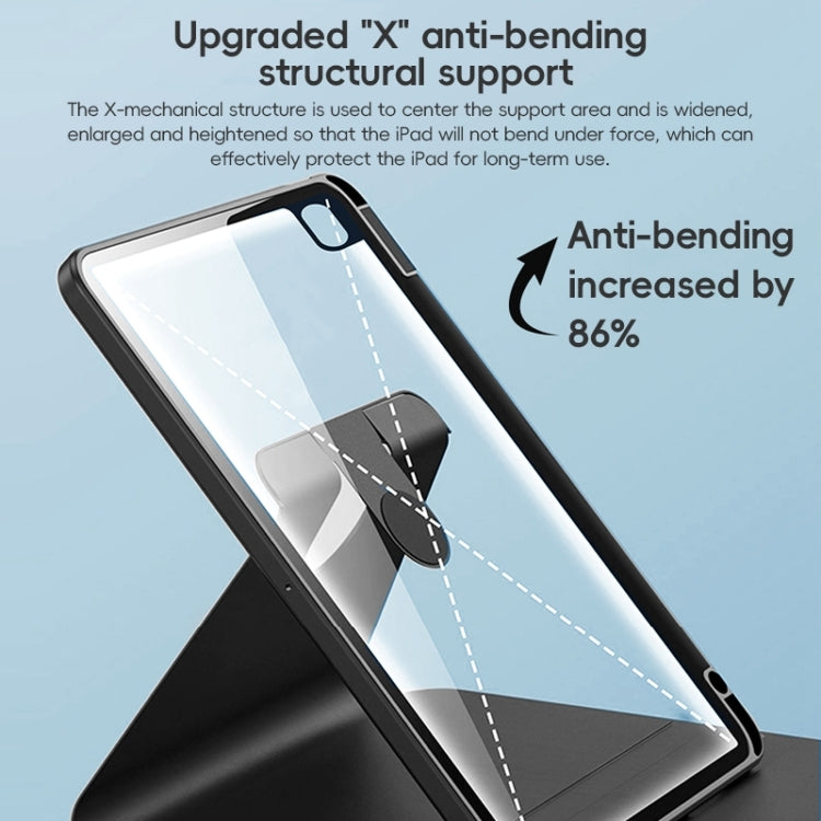 For iPad mini 6 / mini 2024 ZGA Tri-Fold 360 Rotation Smart Leather Tablet Case(Blue) - free shipping - PMc TechLife - Order now!