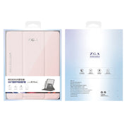 For iPad Pro 11 2022 / 2021 / 2020 ZGA Tri-Fold 360 Rotation Smart Leather Tablet Case(Pink)