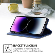 For Motorola Moto G Play 4G 2024 Cow Texture Magnetic Leather Phone Case(Blue)