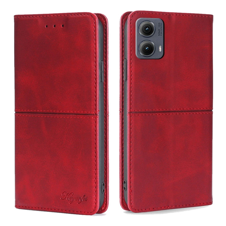 For Motorola Edge 5G 2024 Cow Texture Magnetic Leather Phone Case(Red) - Motorola Cases by PMC Jewellery | Online Shopping South Africa | PMC Jewellery | Buy Now Pay Later Mobicred