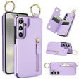 For Samsung Galaxy S24 5G Litchi Texture Zipper Double Buckle Card Bag Phone Case(Purple) - Galaxy S24 5G Cases by PMC Jewellery | Online Shopping South Africa | PMC Jewellery | Buy Now Pay Later Mobicred