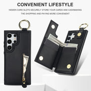 For Samsung Galaxy S24 Ultra 5G Litchi Texture Zipper Double Buckle Card Bag Phone Case(Black)