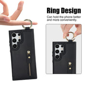 For Samsung Galaxy S24 Ultra 5G Litchi Texture Zipper Double Buckle Card Bag Phone Case(Black)