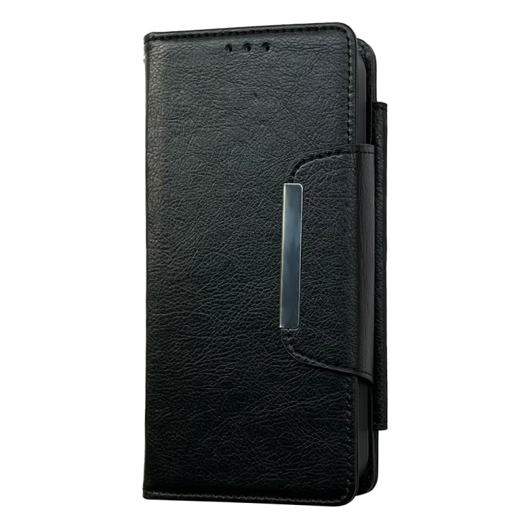 For iPhone 16 Pro Max Multifunctional 7-Cards Wallet Leather Phone Case(Black) - iPhone 16 Pro Max Cases by PMC Jewellery | Online Shopping South Africa | PMC Jewellery | Buy Now Pay Later Mobicred