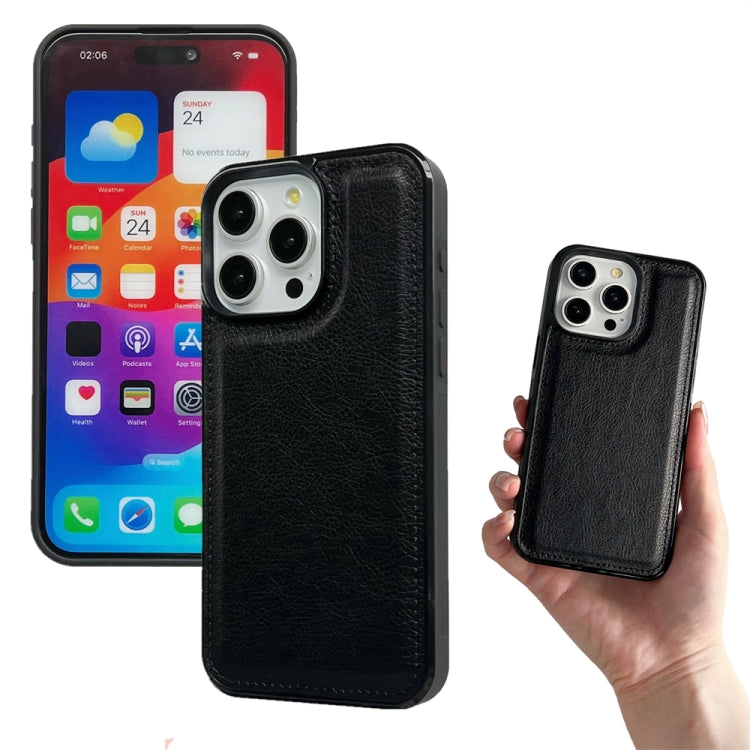 For iPhone 16 Pro Max Multifunctional 7-Cards Wallet Leather Phone Case(Black)