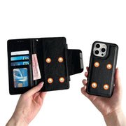 For iPhone 16 Pro Max Multifunctional 7-Cards Wallet Leather Phone Case(Black)