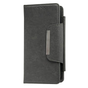 For iPhone 16 Pro Multifunctional 7-Cards Wallet Leather Phone Case(Grey)