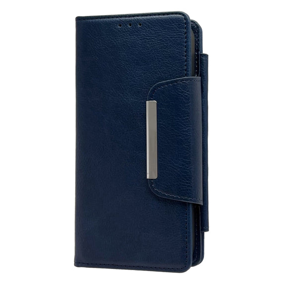 For iPhone 16 Pro Multifunctional Seven Cards Wallet Leather Phone Case(Royal Blue)