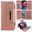 For iPhone 16 Plus Multifunctional 7-Cards Wallet Leather Phone Case(Rose Gold) - iPhone 16 Plus Cases by PMC TechLife | Online Shopping South Africa | PMC TechLife | Buy Now Pay Later Mobicred