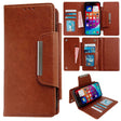 For iPhone 16 Plus Multifunctional 7-Cards Wallet Leather Phone Case(Brown) - iPhone 16 Plus Cases by PMC TechLife | Online Shopping South Africa | PMC TechLife | Buy Now Pay Later Mobicred