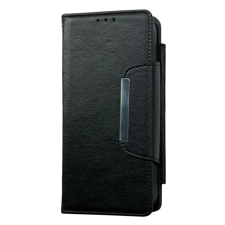 For iPhone 16 Multifunctional 7-Cards Wallet Leather Phone Case(Black)