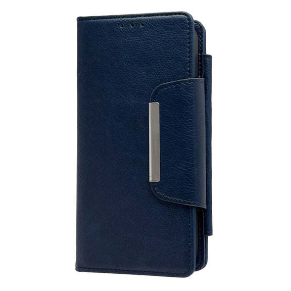 For iPhone 16 Multifunctional 7-Cards Wallet Leather Phone Case(Royal Blue)
