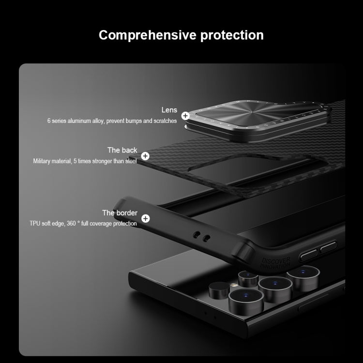 For Samsung Galaxy S24 Ultra 5G NILLKIN Aramid Fiber MagSafe Magnetic Cover Version Phone Case(Black) - free shipping - PMC Jewellery - Order now!