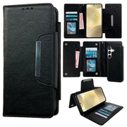For Samsung Galaxy S24 5G Multifunctional 7-Card Wallet Leather Phone Case(Black)