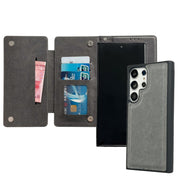 For Samsung Galaxy S24 5G Multifunctional 7-Card Wallet Leather Phone Case(Grey)