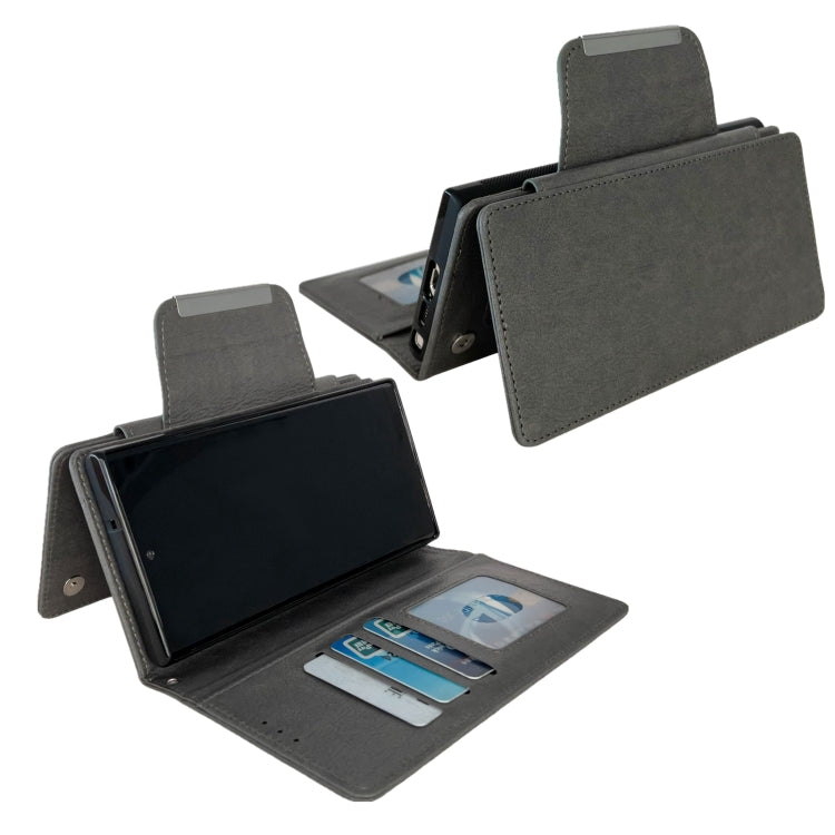 For Samsung Galaxy S24 5G Multifunctional 7-Card Wallet Leather Phone Case(Grey)