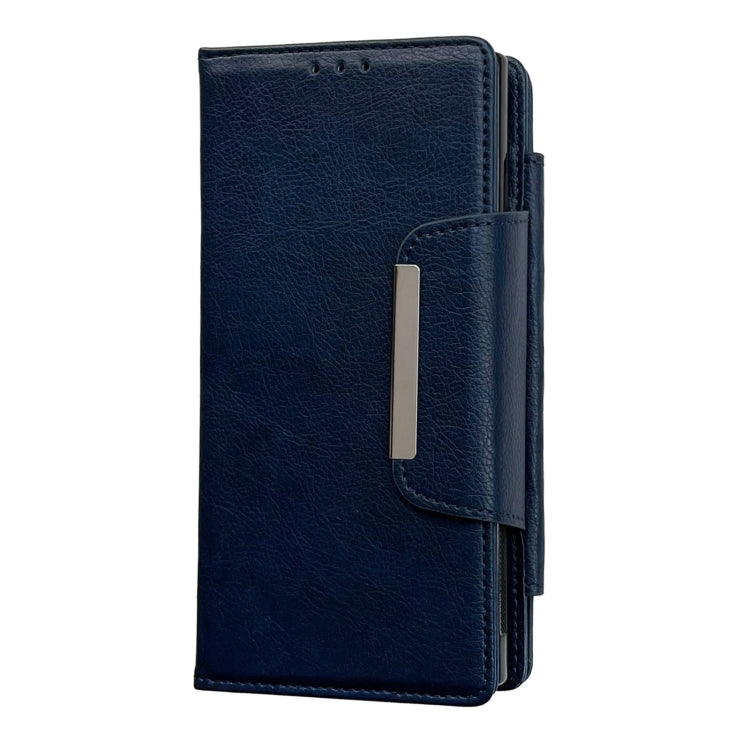 For Samsung Galaxy S24 5G Multifunctional 7-Card Wallet Leather Phone Case(Royal Blue)
