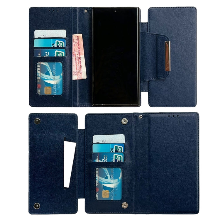 For Samsung Galaxy S24 5G Multifunctional 7-Card Wallet Leather Phone Case(Royal Blue)