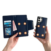 For Samsung Galaxy S24 5G Multifunctional 7-Card Wallet Leather Phone Case(Royal Blue)