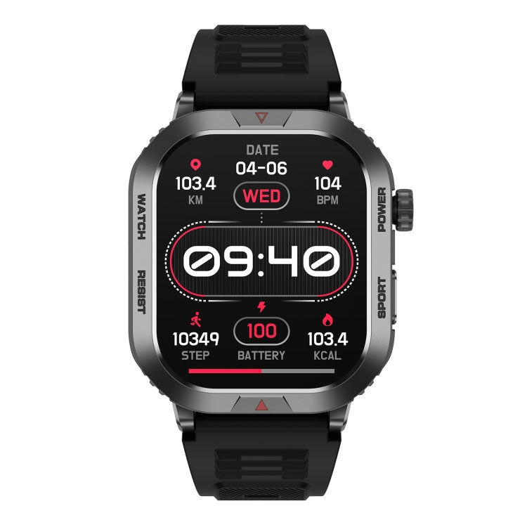 ZW66 2.01 inch BT5.1 Fitness Wellness Smart Watch, Support Bluetooth Call / Sleep / Blood Oxygen / Heart Rate / Blood Pressure Health Monitor(Black)