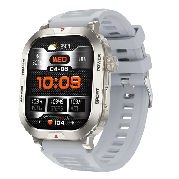 ZW66 2.01 inch BT5.1 Fitness Wellness Smart Watch, Support Bluetooth Call / Sleep / Blood Oxygen / Heart Rate / Blood Pressure Health Monitor(Silver)