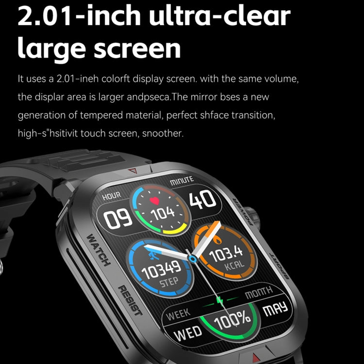 ZW66 2.01 inch BT5.1 Fitness Wellness Smart Watch, Support Bluetooth Call / Sleep / Blood Oxygen / Heart Rate / Blood Pressure Health Monitor(Black) - Android Watch by PMC TechLife | Online Shopping South Africa | PMC TechLife | Buy Now Pay Later Mobicred