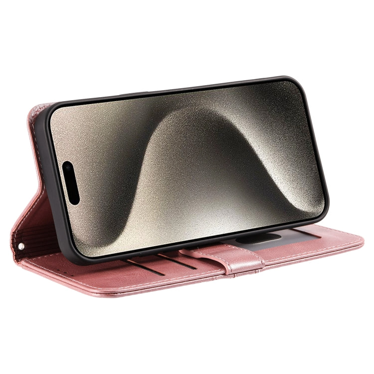 For iPhone 16 Pro Max Simple 6-Card Wallet Leather Phone Case(Rose Gold) - iPhone 16 Pro Max Cases by PMC TechLife | Online Shopping South Africa | PMC TechLife | Buy Now Pay Later Mobicred