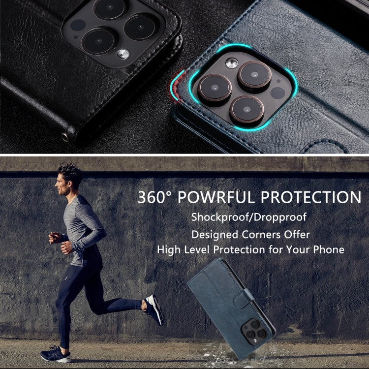 For iPhone 16 Pro Simple 6-Card Wallet Leather Phone Case(Navy Blue) - iPhone 16 Pro Cases by PMC TechLife | Online Shopping South Africa | PMC TechLife | Buy Now Pay Later Mobicred