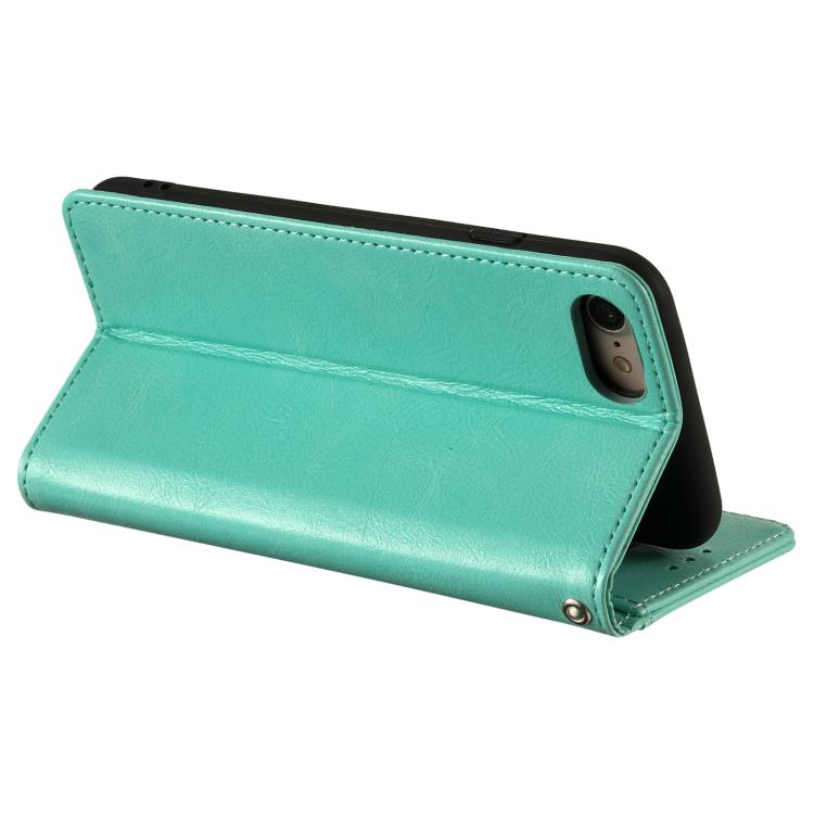 For iPhone 16e Simple 6-Card Wallet Leather Phone Case(Green) - iPhone 16e Cases by PMC TechLife | Online Shopping South Africa | PMC TechLife | Buy Now Pay Later Mobicred