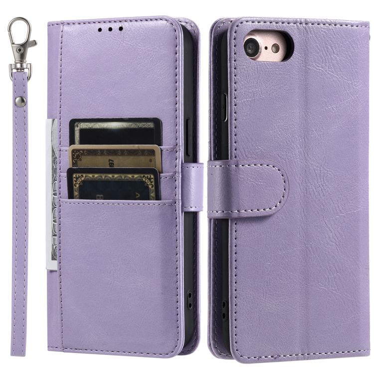 For iPhone 16e Simple 6-Card Wallet Leather Phone Case(Purple) - free shipping - PMC TechLife - Order now!