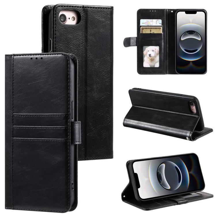 For iPhone 16e Simple 6-Card Wallet Leather Phone Case(Black) - iPhone 16e Cases by PMC TechLife | Online Shopping South Africa | PMC TechLife | Buy Now Pay Later Mobicred