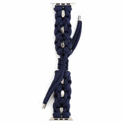 For Apple Watch Ultra 2 49mm Screw Nut Braided Paracord Watch Band(Blue)