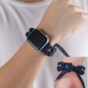 For Apple Watch Ultra 49mm Screw Nut Braided Paracord Watch Band(Blue)