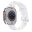 For Apple Watch SE 2023 44mm Jelly Color Dots Liquid Silicone Watch Band(White) - Watch Bands by PMC TechLife | Online Shopping South Africa | PMC TechLife