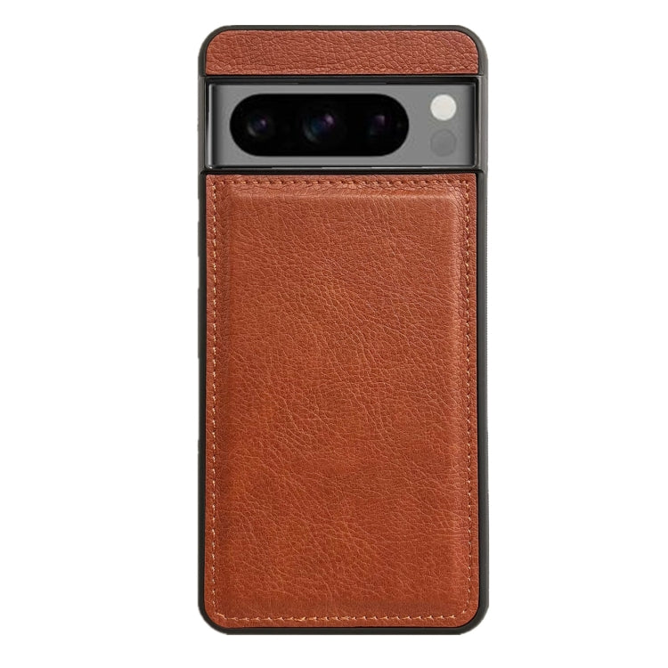 For Google Pixel 9 Pro XL Cowhide Texture Back Cover Phone Case(Brown)