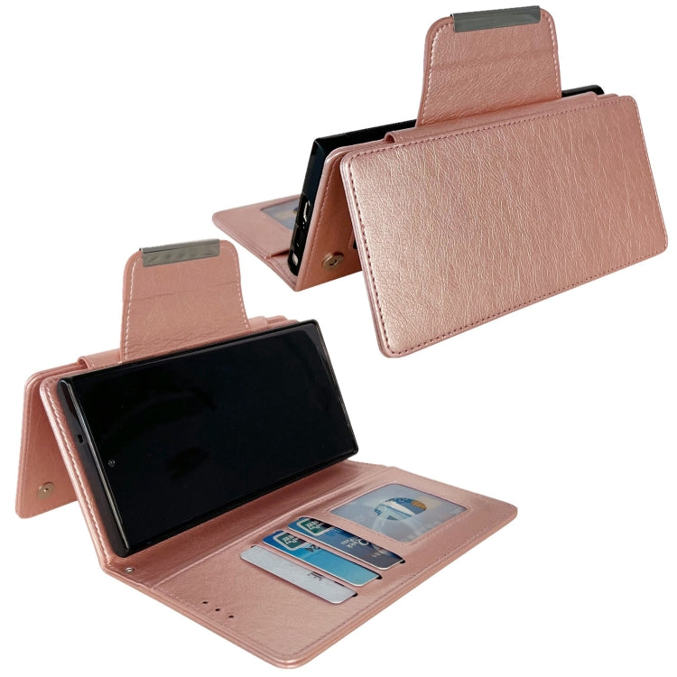 For Google Pixel 9 Pro XL Multifunctional 7-Card Wallet Leather Phone Case(Rose Gold)