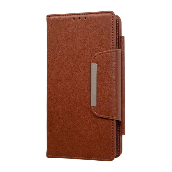 For Google Pixel 9 Pro XL Multifunctional 7-Card Wallet Leather Phone Case(Brown)
