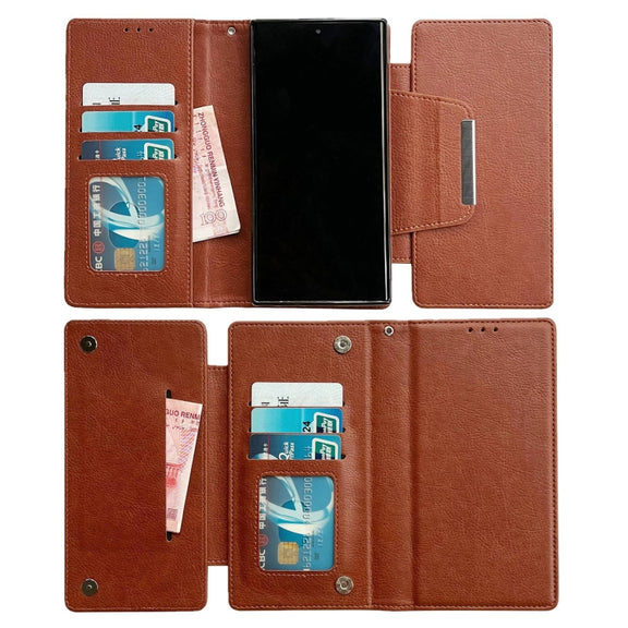 For Google Pixel 9 Pro XL Multifunctional 7-Card Wallet Leather Phone Case(Brown)