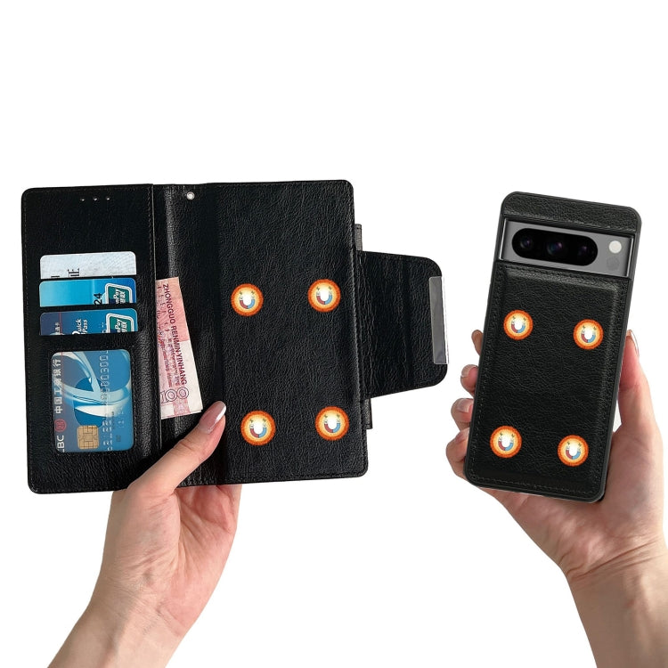For Google Pixel 9 / Pixel 9 Pro Multifunctional 7-Card Wallet Leather Phone Case(Black)