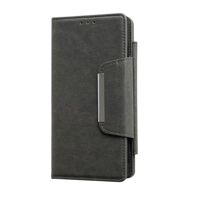 For Google Pixel 7a Multifunctional 7-Card Wallet Leather Phone Case(Grey)