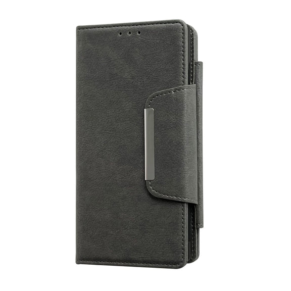 For Google Pixel 7 Multifunctional 7-Card Wallet Leather Phone Case(Grey)