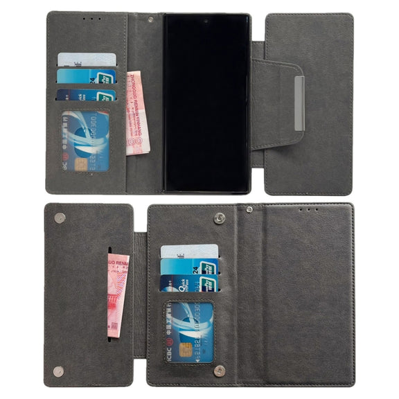 For Google Pixel 6 Pro Multifunctional 7-Card Wallet Leather Phone Case(Grey)