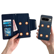 For Google Pixel 6 Multifunctional 7-Card Wallet Leather Phone Case(Royal Blue)
