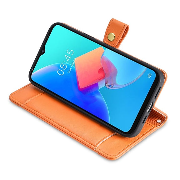 For Motorola Moto G24 4G Sheep Texture Cross-body Zipper Wallet Leather Phone Case(Orange)