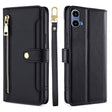 For Motorola Moto G34 5G Sheep Texture Cross-body Zipper Wallet Leather Phone Case(Black) - Motorola Cases by PMC TechLife | Online Shopping South Africa | PMC TechLife | Buy Now Pay Later Mobicred