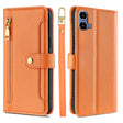 For Motorola Moto G34 5G Sheep Texture Cross-body Zipper Wallet Leather Phone Case(Orange) - Motorola Cases by PMC TechLife | Online Shopping South Africa | PMC TechLife | Buy Now Pay Later Mobicred