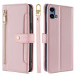 For Motorola Moto G34 5G Sheep Texture Cross-body Zipper Wallet Leather Phone Case(Pink) - Motorola Cases by PMC TechLife | Online Shopping South Africa | PMC TechLife | Buy Now Pay Later Mobicred