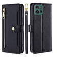 For Motorola Edge 50 5G Sheep Texture Cross-body Zipper Wallet Leather Phone Case(Black) - free shipping - PMC TechLife - Order now!