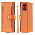 For Motorola Moto G Stylus 5G 2024 Sheep Texture Cross-body Zipper Wallet Leather Phone Case(Orange) - Motorola Cases by PMC TechLife | Online Shopping South Africa | PMC TechLife | Buy Now Pay Later Mobicred