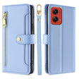 For Motorola Moto G Stylus 5G 2024 Sheep Texture Cross-body Zipper Wallet Leather Phone Case(Blue) - Motorola Cases by PMC TechLife | Online Shopping South Africa | PMC TechLife | Buy Now Pay Later Mobicred